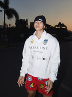 Embroidered Print Polo Neck Sweatshirt 1