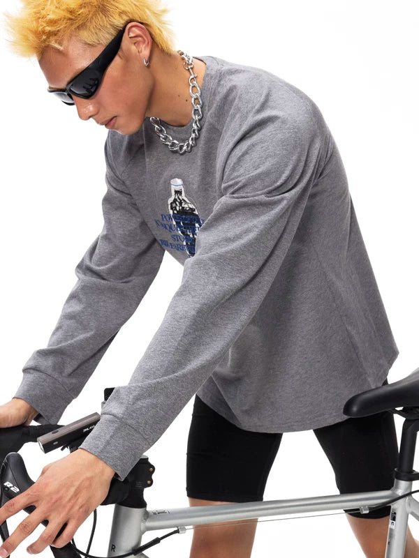 Embroidered Raglan Sleeve Loose Fit Shirt 2