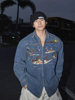Embroidered Resort Island Denim Shirt 1