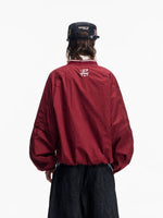 Embroidered Retro Sporty V-Neck Hoodie 3
