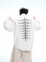 Embroidered Rivet Detail Long Sleeve Shirt 1