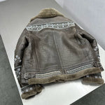 Embroidered Sheepskin Shearling Jacket 4