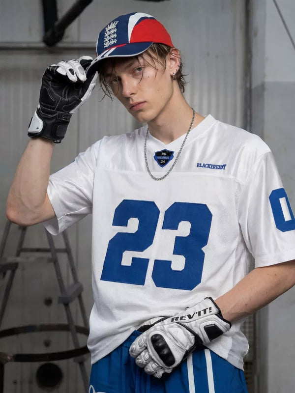 Embroidered Short-Sleeve Jersey Sport T-Shirt 1