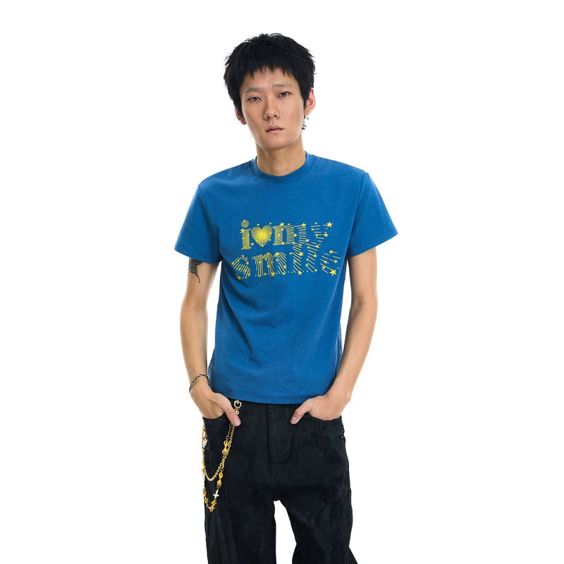 6070184613393,6070184613394,6070184613395, Embroidered Short-Sleeve Slim Fit T-Shirt