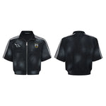 6227240395108,6227240395109,6227240395110,6227240395111, Embroidered Short Sleeve Stand Collar Jacket