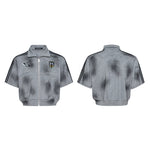 6227240395116,6227240395117,6227240395118,6227240395119, Embroidered Short Sleeve Stand Collar Jacket