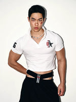 Embroidered Star Polo Shirt and Pants 1