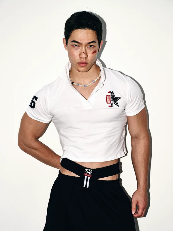 Embroidered Star Polo Shirt and Pants 1