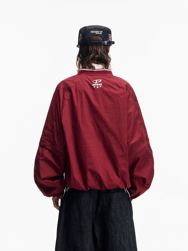 Embroidered Streetwear Sporty V-Neck Hoodie 4