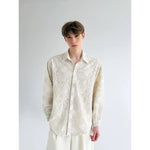 Embroidered Tulle Long-Sleeve Button-Up Shirt 3