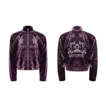 6026163812744,6026163812745,6026163812746,6026163812747, Embroidered Velvet Wide-Leg Sweatpants