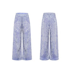 6026163812736,6026163812737,6026163812738,6026163812739, Embroidered Velvet Wide-Leg Sweatpants