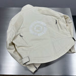 Embroidered Washed Denim Motorcycle Riding Jacket 3