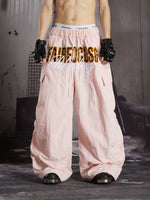 Embroidered Wide Leg Cargo Pants 4