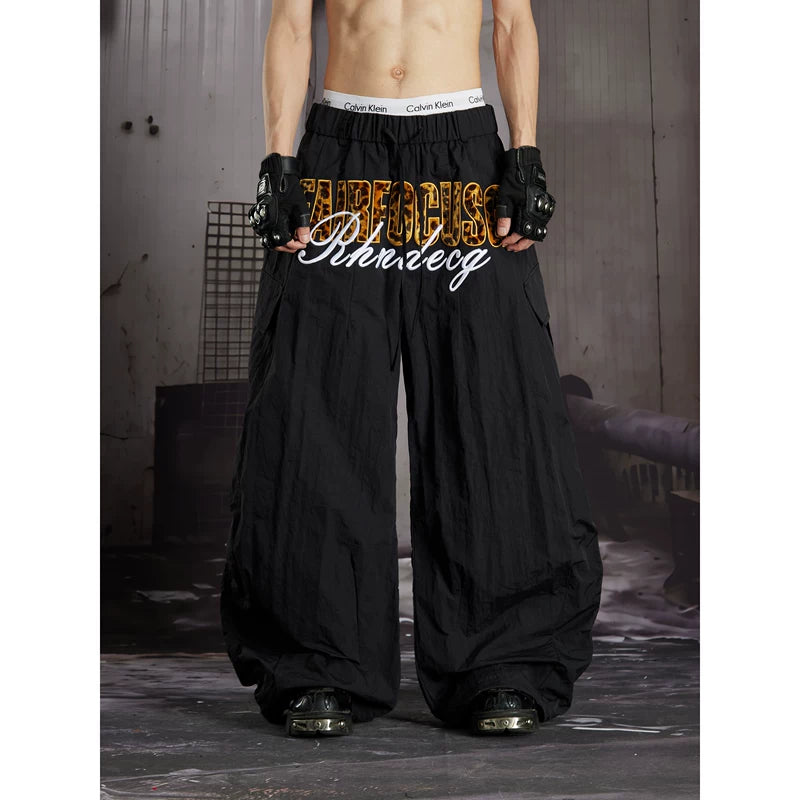 6261504330225,6261504330226,6261504330227,6261504330228, Embroidered Wide Leg Cargo Pants