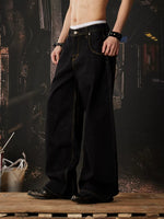 Embroidered Wide Leg Deconstructed Denim Pants 4