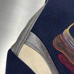 Embroidered Wool Cashmere Patchwork Baseball Jacket 5