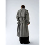 Extra Long Double-Breasted Shawl Collar Coat 5