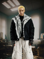 6116727758646,6116727758647,6116727758648,6116727758649,5971964152724, Faux Fur Collar Heavy-Duty Short Jacket