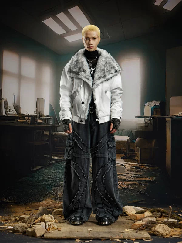Faux Fur Collar Padded Short Jacket 5