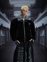 Faux Fur Collar Zipper Padded Jacket 1