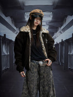 Faux Fur Collar Zipper Padded Jacket 2