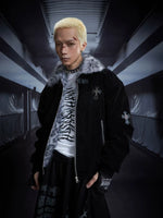 Faux Fur Collar Zipper Padded Jacket 3
