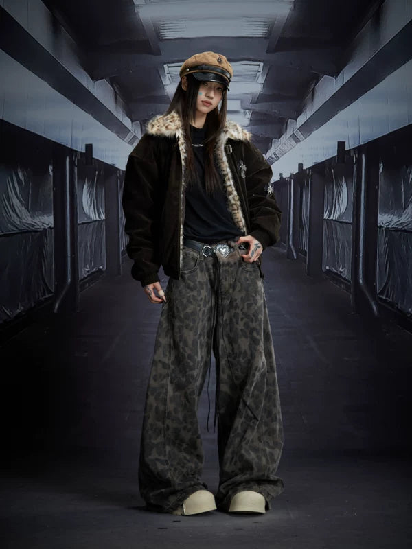 Faux Fur Collar Zipper Padded Jacket 5