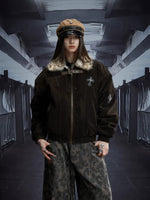 5985472076841,5985472076842,5985472076843, Faux Fur Collar Zipper Padded Jacket