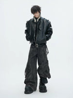 Faux Fur Hooded Leather Jacket 3