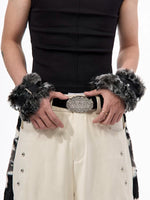 Faux Fur Leather Punk Style Bracelet 2