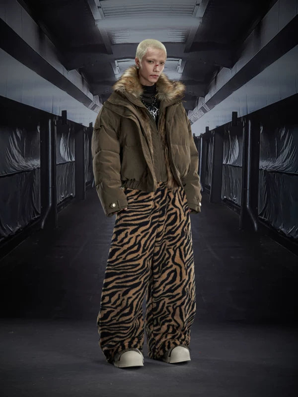 Faux Fur Lined Heavyweight Zipper Jacket 5