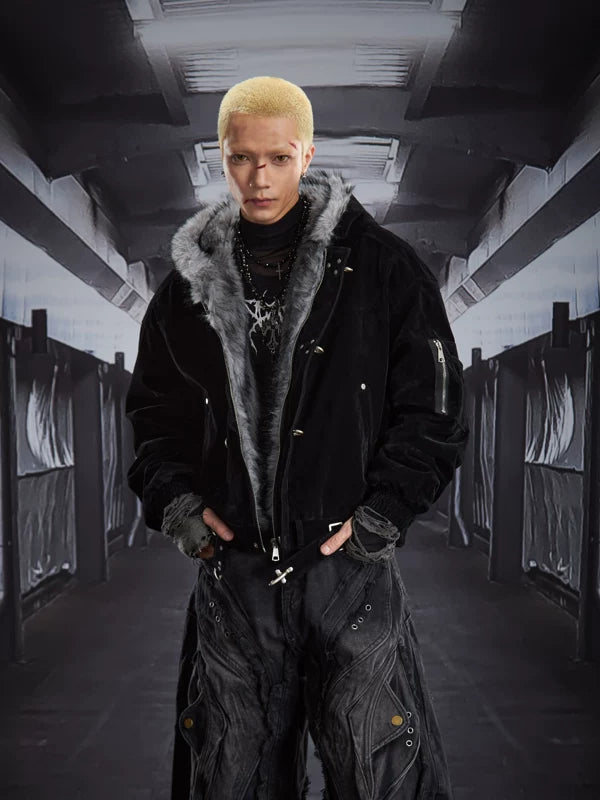 Faux Fur Lined Hooded Cotton Padded Jacket 1
