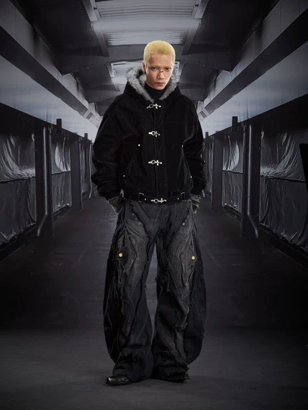 Faux Fur Lined Hooded Cotton Padded Jacket 4