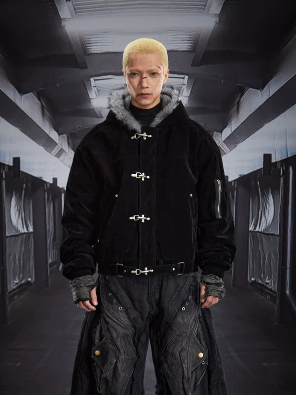 6133096427762,6133096427763,6133096427764,6133096427765, Faux Fur Lined Hooded Cotton Padded Jacket