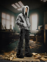 Faux Fur Lined Hooded Suede Jacket 5