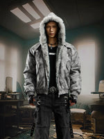 5951326173243,5951326173244,5951326173245,5951326173246, Faux Fur Lined Hooded Suede Jacket