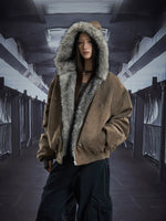 Faux Fur Lined Hooded Zip Jacket 2