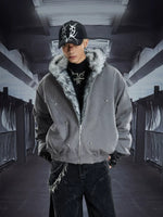Faux Fur Lined Hooded Zip Jacket 3