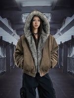 6154779543056,6154779543057,6154779543058, Faux Fur Lined Hooded Zip Jacket