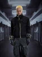 Faux Fur Trim Buckle Front Winter Jacket 1