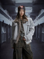 Faux Fur Trim Buckle Front Winter Jacket 3