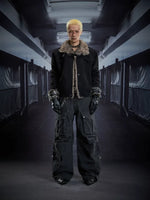 Faux Fur Trim Buckle Front Winter Jacket 4