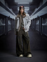 Faux Fur Trim Buckle Front Winter Jacket 5