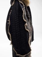 Faux Fur Trim Heavyweight Denim Jacket 3