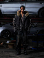 Faux Fur Trim Heavyweight Denim Jacket 5