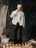 Faux Layered Double-Breasted Short Jacket 4