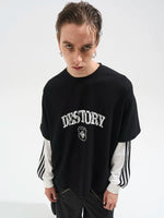 Faux Layered Graphic Long-Sleeve T-Shirt 2