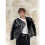 Faux Leather Jacket with Faux Fur Lining 4