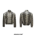 6195613107651,6195613107654,6195613107657,6195613107660, Faux Python Textured Gemstone Embellished Jacket